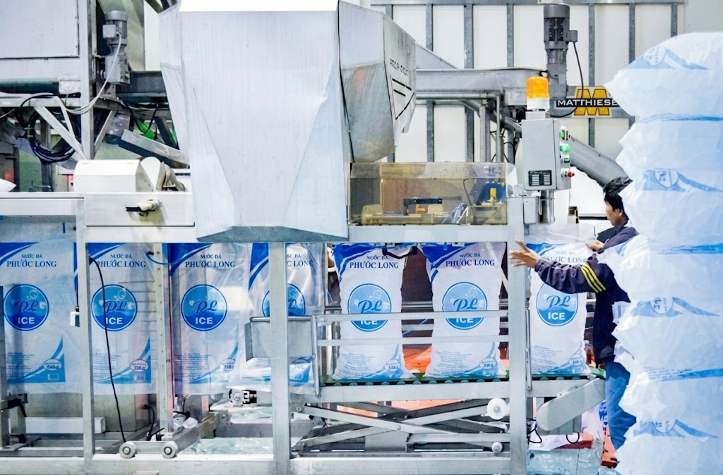 Quy trình sản xuất nước đá sạch Phước Long
