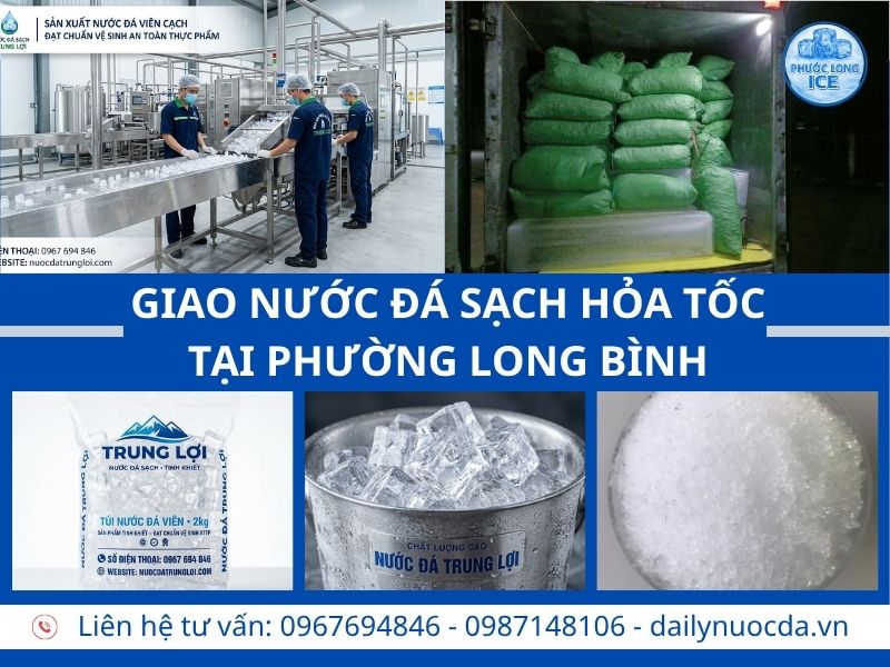 Đại lý nước đá tại Long Bình – Đá sạch giao nhanh uy tín