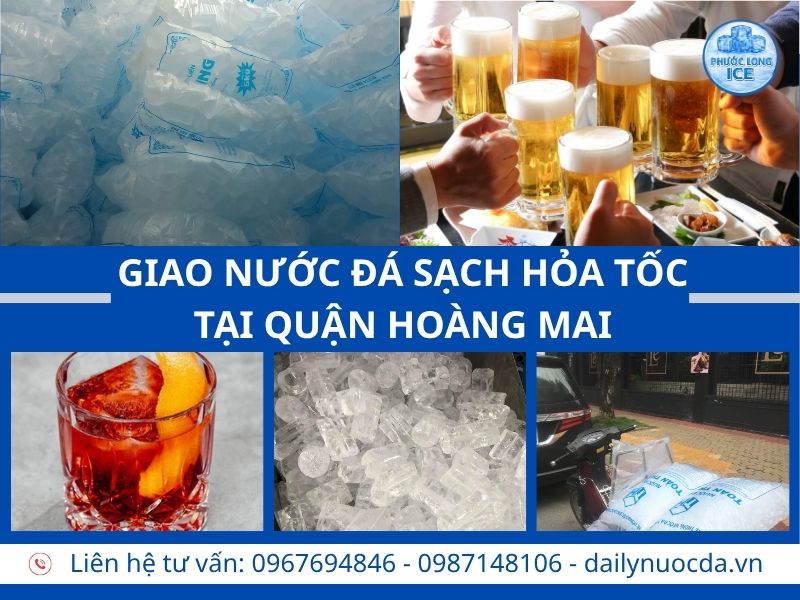 Đại lý nước đá tại quận Hoàng Mai – Giao cố định, giá ổn định
