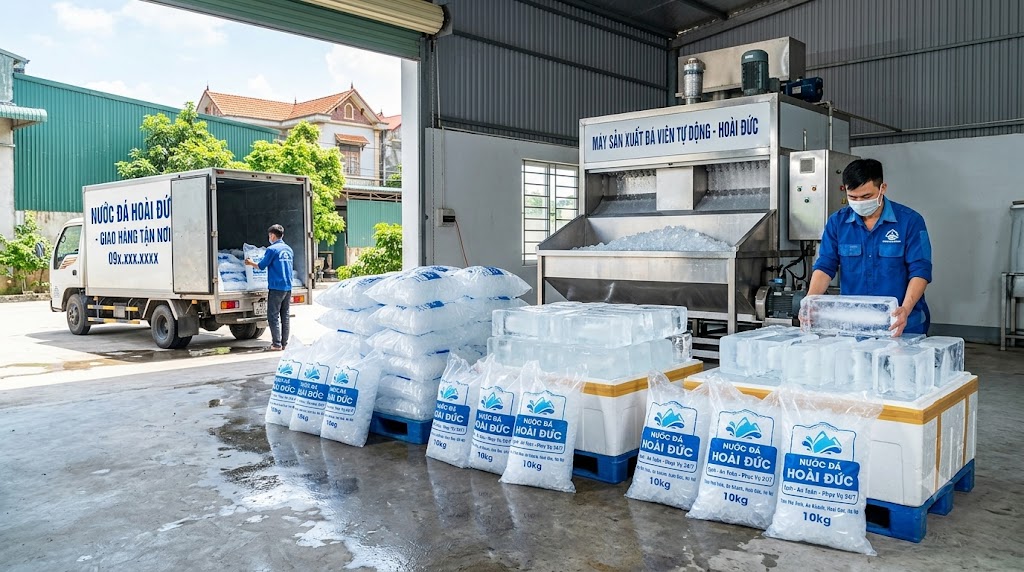 giao nước đá viên tại hoài đức