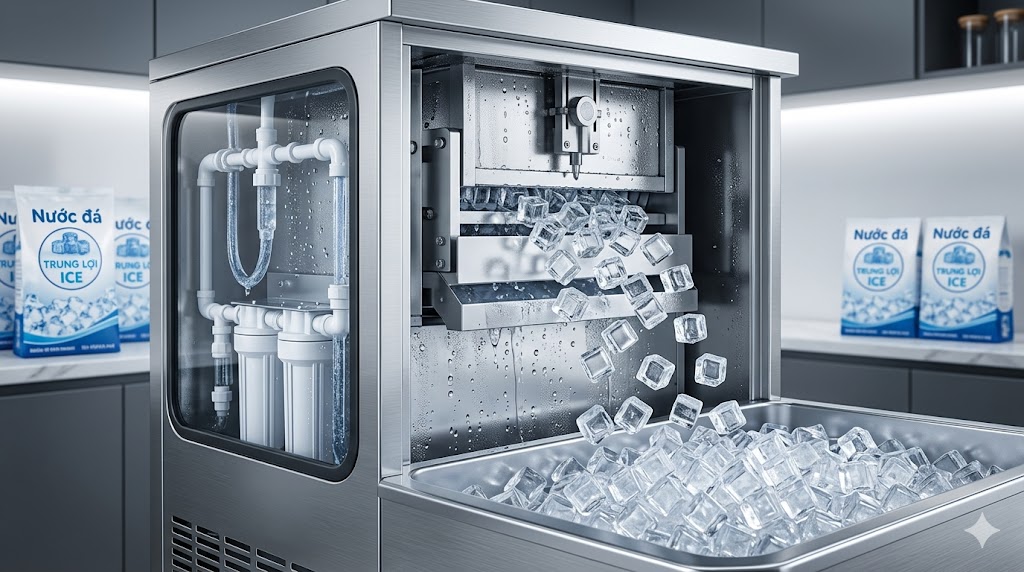 máy làm nước đá sạch cho quán ăn