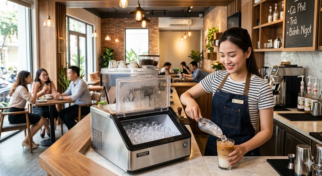 máy làm nước đá cho quán cafe